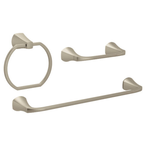 Moen Lindor Spot Resist Brushed Nickel 18 Towel Bar Towel Ring Pivoting Paper Holder Jamaica Plumbing